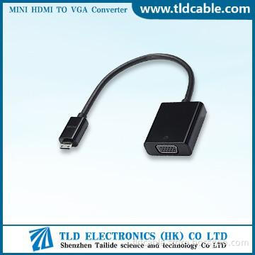 hot Mini hdmi to VGA projector monitors M/F adapter